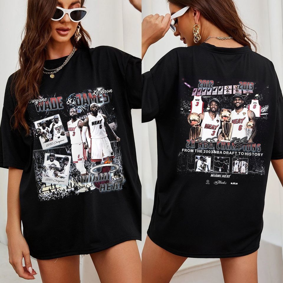 Wade And James Shirt Dwyane Wade And Lebron James 2 Sided Shirt